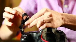 How to put strap on canon camera? 5