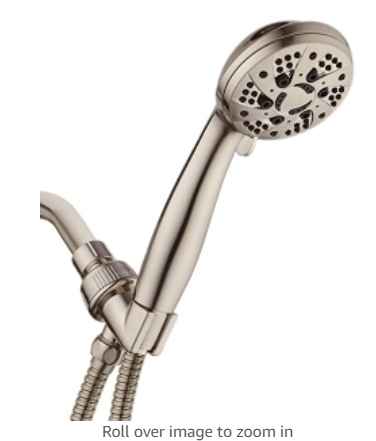 AquaDance Shower Head with Stainless Steel Hose 11zon