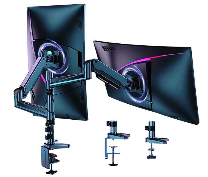 HUANUO Dual Monitor Stand 32 Inch Desk Mount
