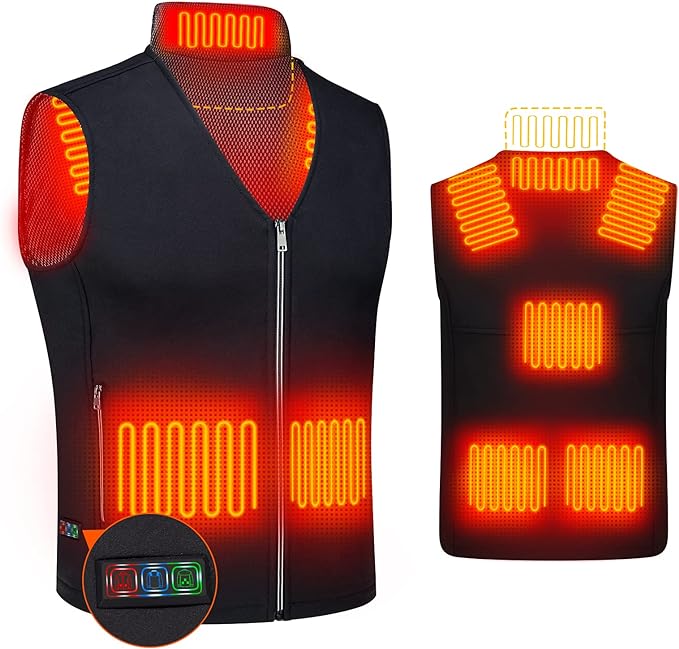 Upgraded Heated Vest for Men and Women, Smart Electric Heating Vest Rechargeable, Warming heated Jacket, Battery Not Included
